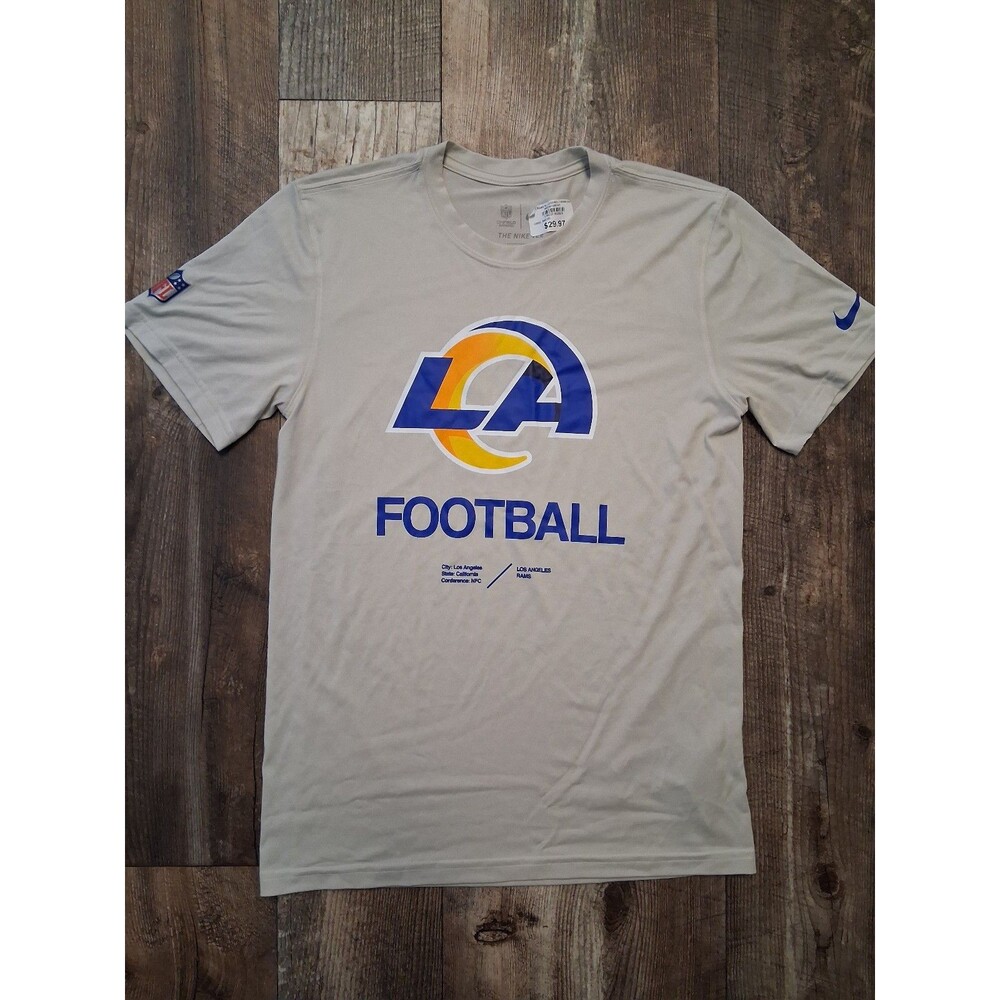 NEW! Men's Nike NFL OnField Apparel LA Rams Dri-Fit T-Shirt, Size Small